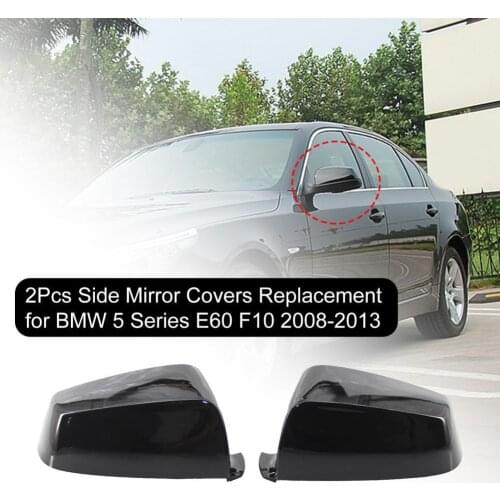 2Pcs Side Mirror Covers Replacement 51167187431 51167187432 for BMW 5 Series E60 F10 2008-2013 Tire Repair Tools Accessories