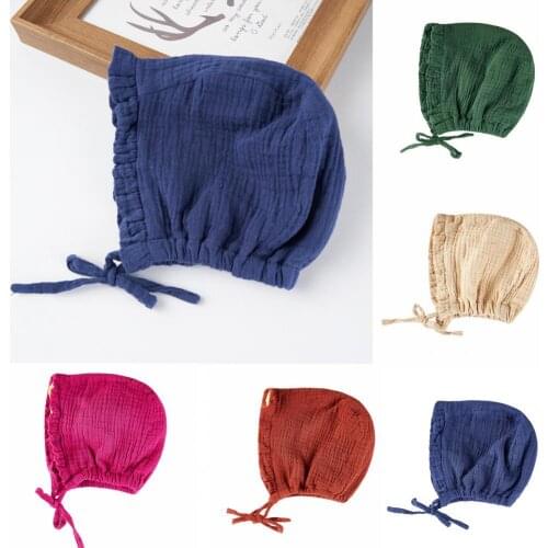 Baby Hat Solid Color All-match Skin Friendly Infant Beanie Caps Comfortable Toddlers Sleep Hats Breathable Lovely Babies Beanies