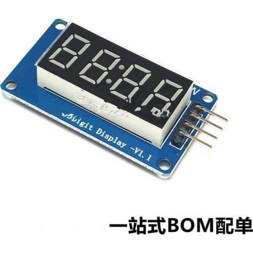 K11 TM1637 4-digit digital tube display module LED brightness adjustable with clock point building block