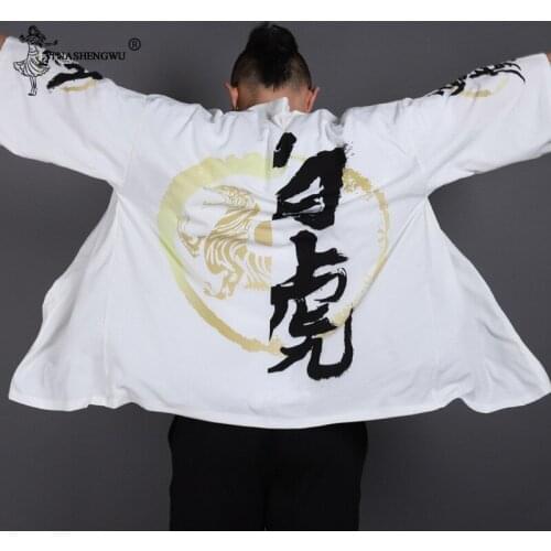 Japanese Style Men Kimono Costumes Samurai Clothes Japan Blouse Yukata Haori Chinese Male Traditional Coat Asian Print Cardigan