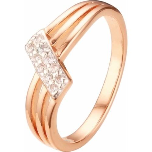 Top Fashion Rings 585 Gold Color Jewelry White Cubic Zirconia Rings Designs For Women Gold and Silver Color Rings