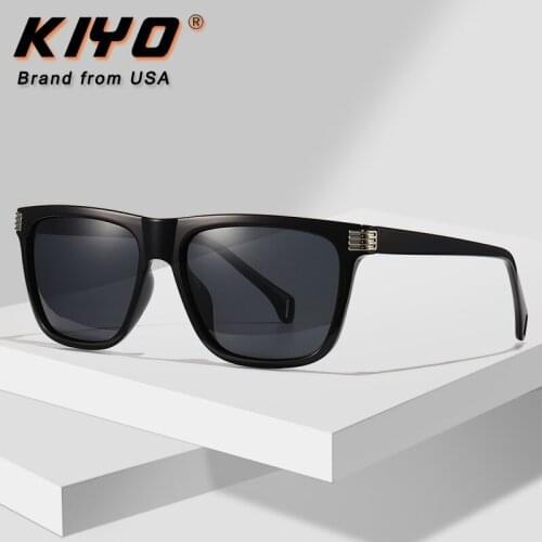 KIYO Brand 2020 New Men Square Polarized Sunglasses PC Classic Sun Glasses High Quality UV400 Driving Eyewear 3853