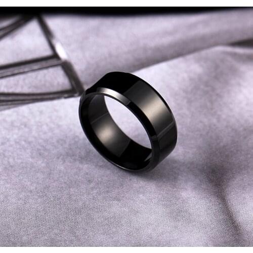 MANGOSKY 4mm 6mm 8mm Titanium Ring For Men and Women Personalized Ring Customize Ring Engraved Ring