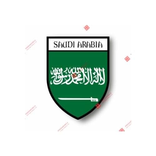 Stickers Decal Souvenir Vinyl Car Shield City Flag World Crest Saudi Arabia Car Decal Decoration Laptop