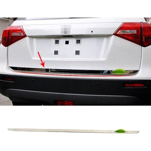 For Suzuki Vitara 2017 2018 2019 Tailgate Rear Door Bottom Cover Molding Trim Stainless Steel back door trim car Accessories