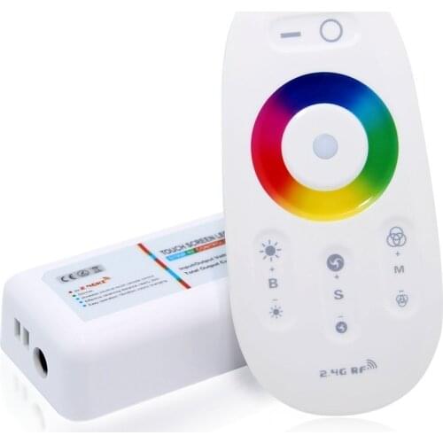 New arrive DC 12V 24V 2.4G Touch Screen LED RGB Controller +RF Remote Control for 5050 3528 RGB led strips