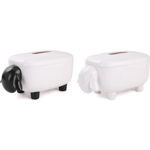 Sheep Model Tissue Box Home Decoration Accessories Dining Room Bedroom Living Room Kitchen Decoration-ABUX