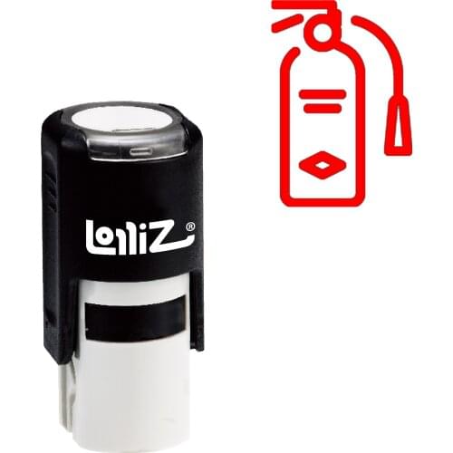 LolliZ Extinguisher Self-Inking Rubber Stamp - Modern Symbol Series