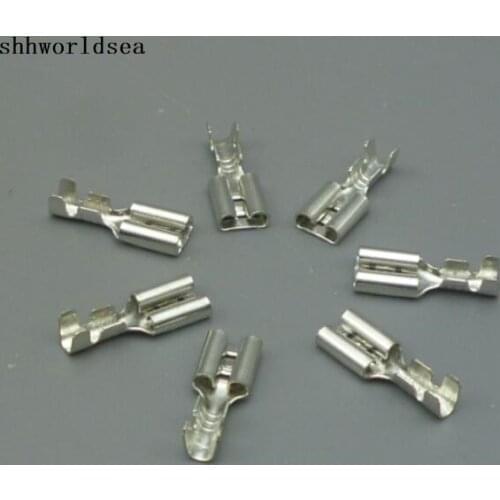 Shhworldsea 100PCS 4.8mm ternimal Crimp Terminal Spade Connector