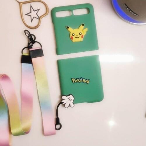 For Samsung Galaxy zflip mobile phone case f7070 f7000 folding 5g bear bracket pearl portable