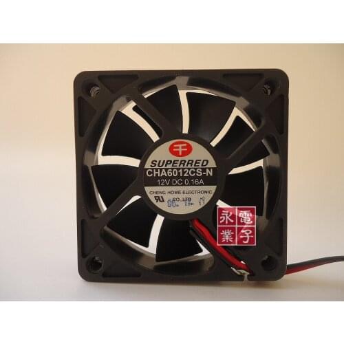 Superred CHA6012CS-N Server Cooling Fan DC 12V 0.16A 60x60x15mm 2-wire