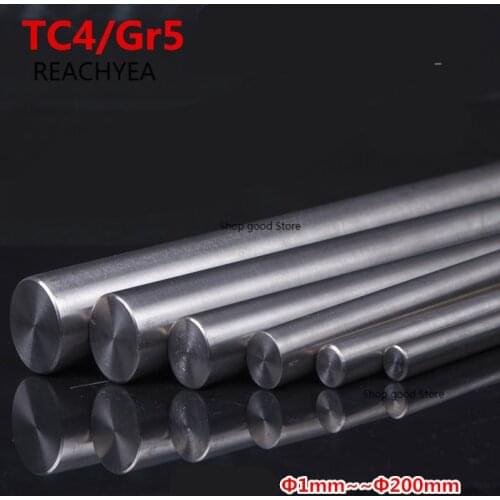 2Pcs Length 550mm TC4 Titanium Ti Bar Grade GR5 Metal Rod Diameter For Manufacturing Gas aerospace