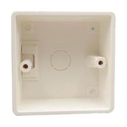 86*86mm Wall Mounting Box Switch case Cassette Universal White for Wall Switch and Plastic Enclosure Socket Back Box Outlet 86mm