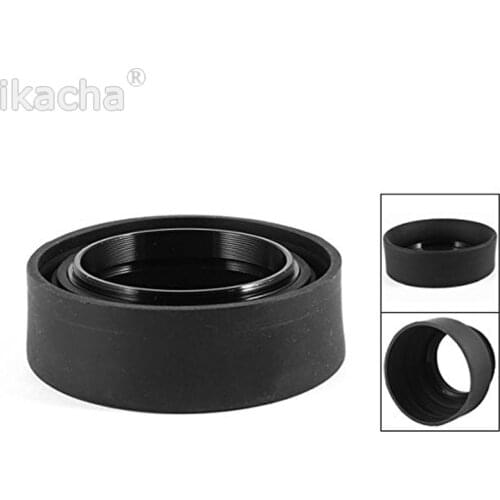 Universal 49 52 55 58 62 67 72 77mm 3-Stage 3 in1 Collapsible Rubber Foldable Lens Hood For Nikon For Sony DSIR Camera Lens