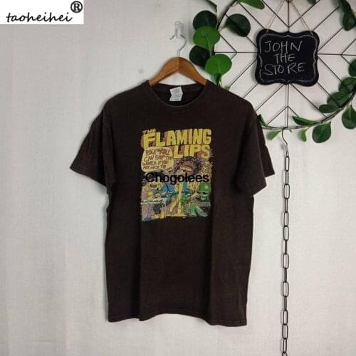 Vintage The Flaming Lips band tee shirt rock and roll save the world medium size M