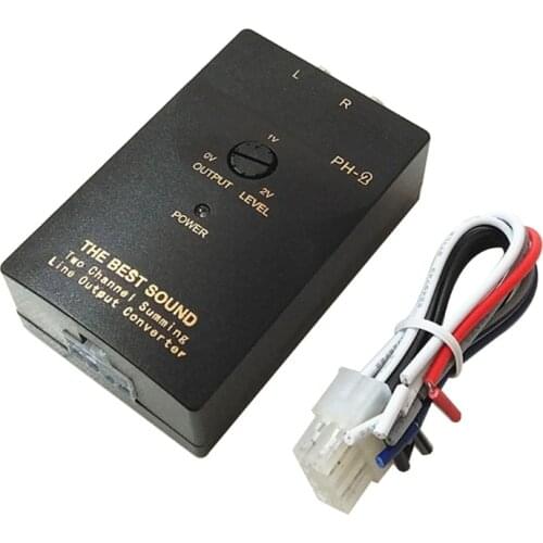 High to Low Level Line Output Impedance Converter RCA-Car Line Control Converter Speaker Output Signal Adapter
