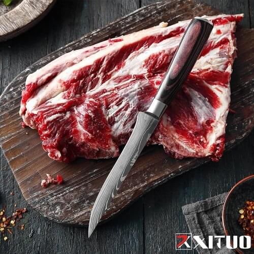 XITUO 5 Inch Stainless Steel Boning Knife Kitchen Bone Meat Fish Sushi Chef Knife Fruit Vegetables Cutting Tool Filleting Knives