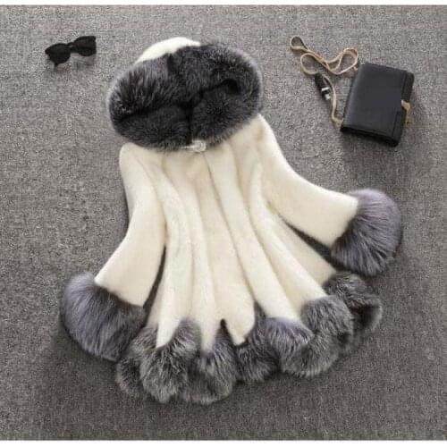 Zuolunouba 2019 Winter High Quality Women Coat Solid Hooded Zipper Loose Wool Liner Artificial Fur Luxurious Jackets