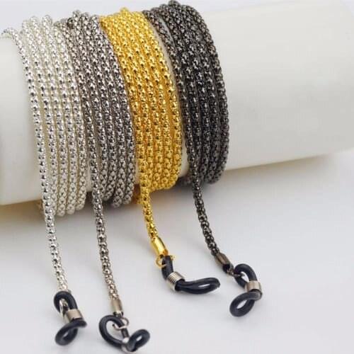 1pc Thin Metal Sunglasses Lanyard Strap Necklace Metal Eyeglass Chain Cord Thin Metal Glasses Chain Simple Reading Glasses Chain