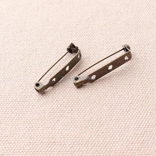 20pcs /lot 30*5*7mm bronze color safety pins brooch pins for label decoration