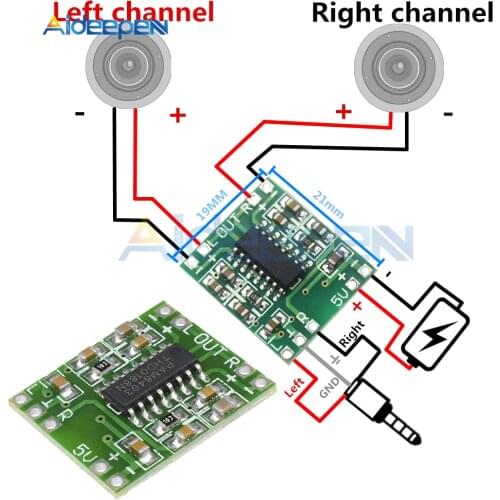 5Pcs PAM8403 Super Mini Digital Amplifier Board 2 * 3W Class D Digital 2.5V To 5V Power Amplifier Board Efficient