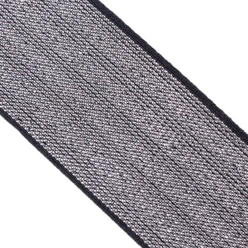 5yard 39mm Silver Black Elastic Stretch Ribbon Lace Trim Tape Band Lace Fabric Webbing Strap Clothes Decorated Sewing T2386