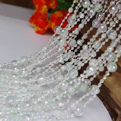 Acrylic Colorful Crystal Beads String Chain Beautiful Garland Strands for Christmas Tree Hanging Wedding Party Decorations