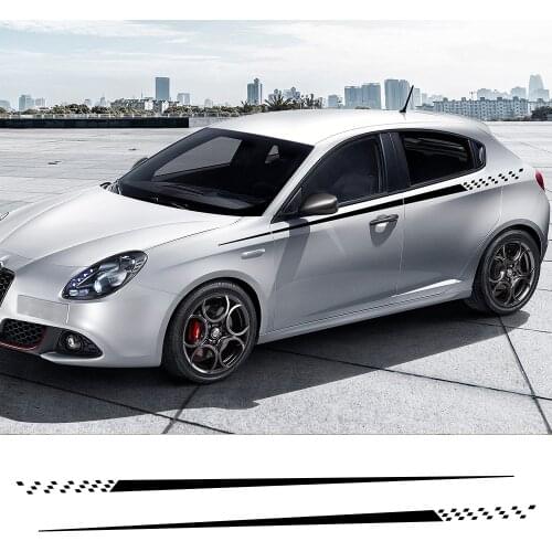 2PCS Car Stickers For Alfa Romeo Giulia Mito Stelvio Sportiva Giulietta 147 156 159 4C Auto Tuning Accessories Vinyl Film Decal