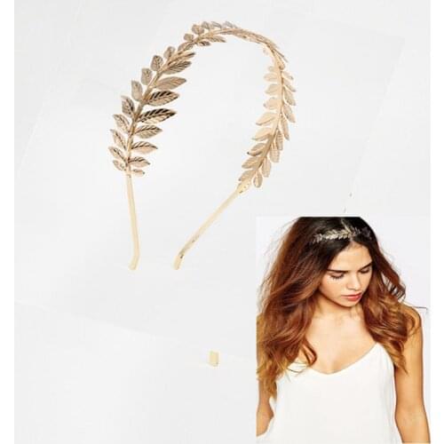 Baroque Metal Gold Leaf Headband Leaves Headpiece Tiara Hairband For Women Wedding Headwear Hair Accessories