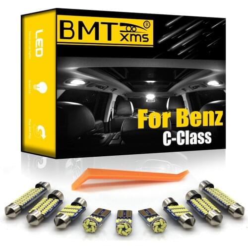 BMTxms For Mercedes Benz C class W202 W203 W204 S202 S203 S204 1993-2014 Vehicle LED Interior Dome Map Reading Light Kit