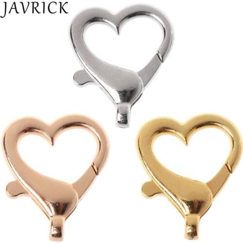 5 Pcs Love Heart Shape Lobster Buckle Keychain Pendant Alloy Jewelry Accessories DIY Metal Material