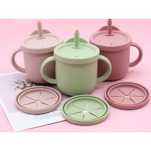 Snack Cup Lightweight Portable Cute Snack Container Toddler Food Storage Box Water Mug for Toddler Baby Learning Drinkware Cup