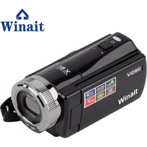 WinaiDigital Video Camera HD Cam 16X Digital Zoom 270 degrees of revolution Face recognition, smile face detection 2.7'' TFT LCD