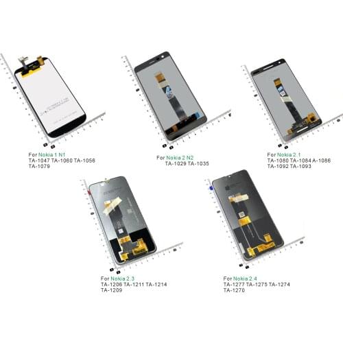 For Nokia 1 N1 TA-1047 2 N2 TA-1029 2.1 TA-1080 2.3 TA-1206 2.4 LCD Display Touch Screen Digitizer Assembly Replacement Parts