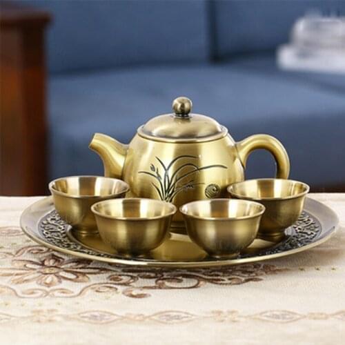 LIZAOTAO Home Tea Set Creative Chinese Style Living Room Study High-end Tea Set Light Luxury Retro Kung Fu Tea Set Crafts
