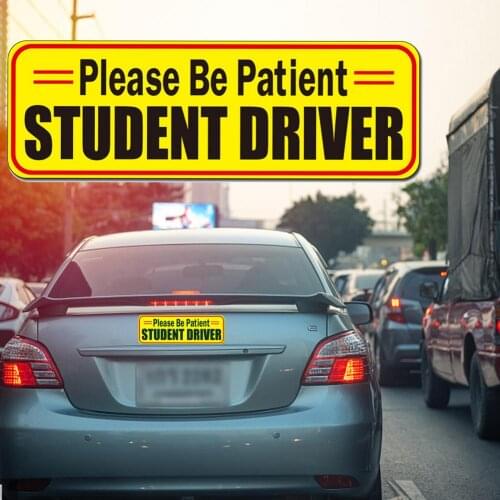 HOT SALE 1PCS Student Driver Magnet Car Signs For The Novice Beginner Reflective Magnetic Bumper Sticker Yellow Safety Signs