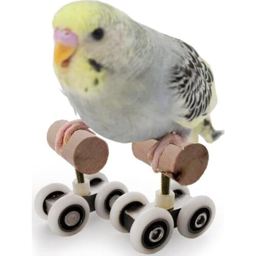 Parrots Toys Parrot Pulley Training Toy Natural Wooden Parrots Toy Birds Accessories For Pet Toy Parrot Training Interactive Toy