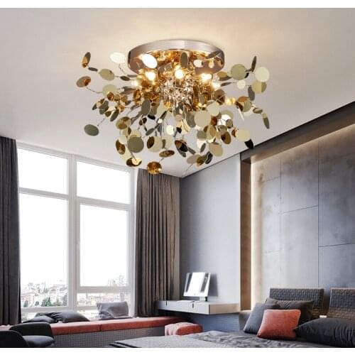 Nordic creative personality bedroom aisle stainless steel ceiling lamp living room dining room post-modern minimalist lamps