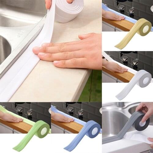 Kitchen Wall Caulk Mold Proof 10.5ft Self Adhesive Tape Sealing Waterproof PVC