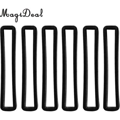 MagiDeal 6 Pieces Black Plastic Scuba Diving Dive Weight Belt Clip Keeper Retainer