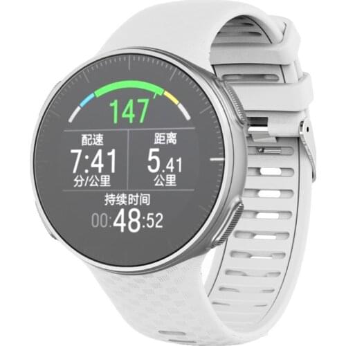 Safe Silicone Watch Band Sturdy Buckle Wrist Strap for POLAR Vantage V Watch Kit X7JB