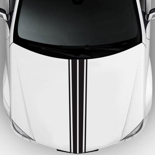 Car-Styling Decal Sticker Auto Motorcycle SUV Hood Engine Cover Vinyl DIY Decor Stripe