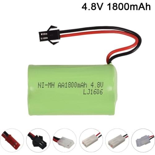 4.8v 1800mah NiMH Battery For Rc toys Cars Tanks Robots Boats Guns 4.8v Rechargeable Battery AA Battery Pack 1Pcs