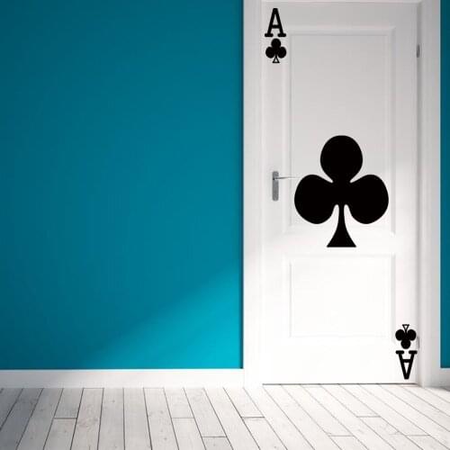Newest Poker Plum A Shape Door Wall Stickers Home Decor Living Room DIY Door Art Mural Sticker Carved Large Wall Decal Poster