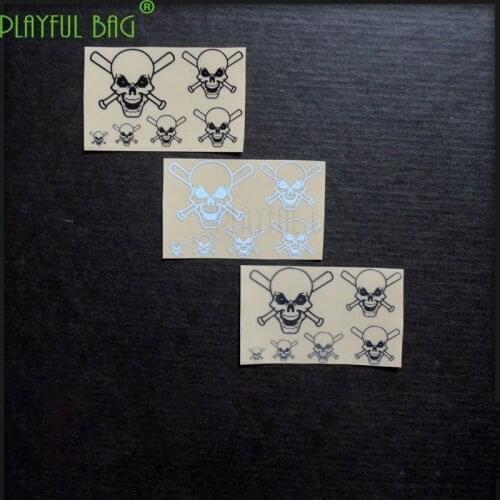 Outdoor CS Baseball skull Metal waterproof DIY sticker NEW Weill g36 Jinming SCAR for M4 electric water bullet Le Hui ak47u