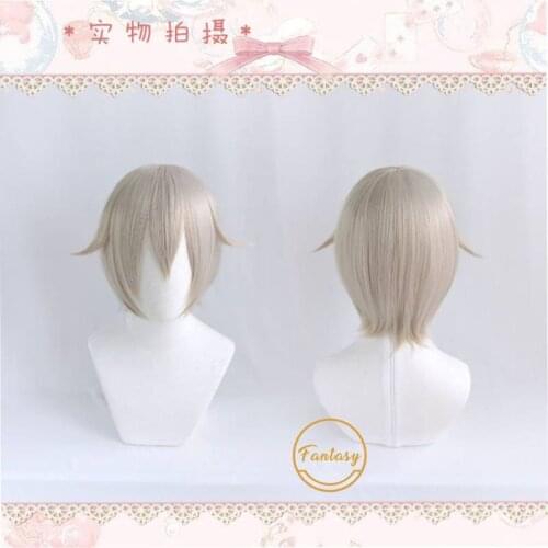 Hotarumaru Touken Ranbu Online Wig Cosplay Costume Synthetic Short Hair Halloween Party Role Play Wigs+ Free Wig Cap