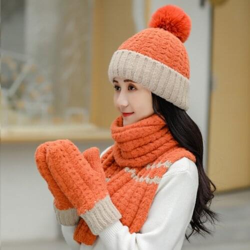 Glove&scarf&hat 3 pieces sets, ladies winter hat, ladies winter glove, ladies winter scarf, cashmere gloves, warm scarf,wool hat