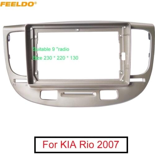 FEELDO Car Stereo Audio Fascia Frame Adapter For KIA Rio 9" Big Screen 2Din Dash Fitting Panel Frame Kit #FD6455