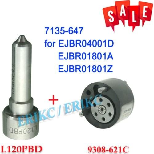 ERIKC Diesel Inyector Overhaul Repair Kit 7135-647 Including Nozzle L120PBD and Valve 9308-621C for RENAULT NISSAN EJBR01801Z