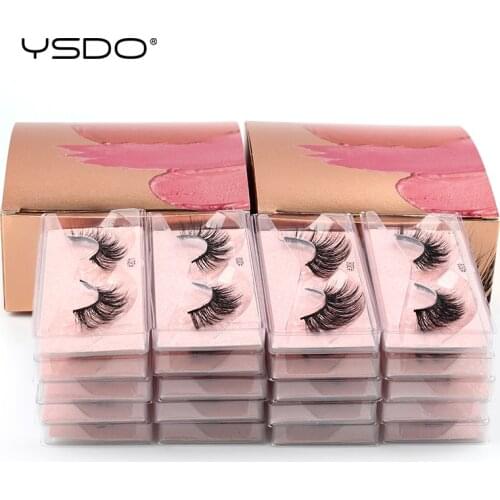 YSDO Wholesale Eyelashes Natural Mink Maquiagem Lashes 5/10/20/50/100 PCS 3D Maquillaje False Eyelashes Bulk Makeup Faux Cils
